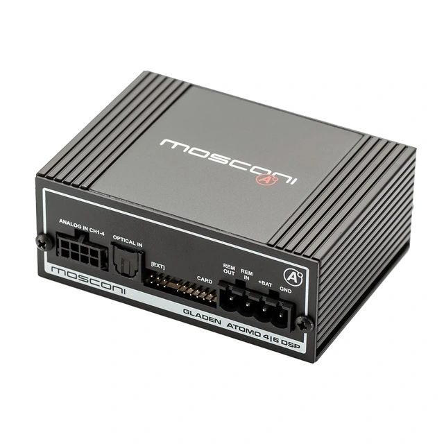 MOSCONI ATOMO 4|6 DSP 4-innganger, 6-kanals DSP, 5-32 Volt 