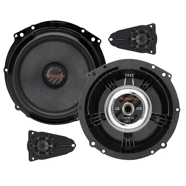 Musway CSVT8.2C Høyttalersett T5/T6 8", 100W RMS, VW T5/T6 Komponentsett 