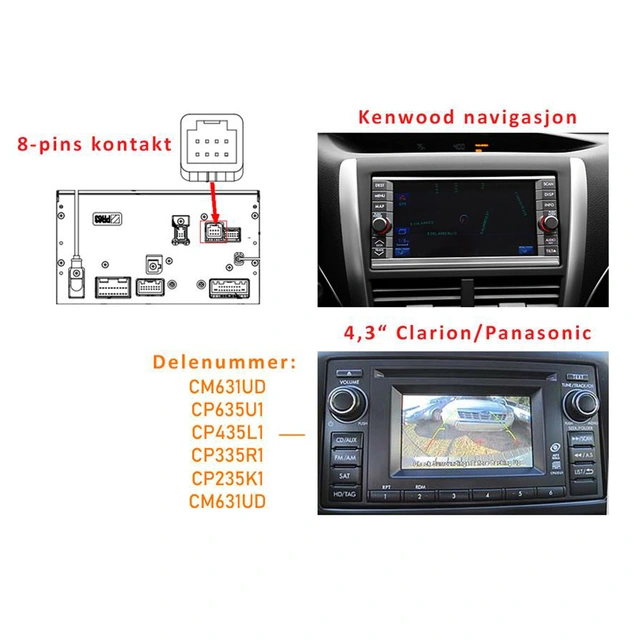 InCarTec Ryggekameraadapter Subaru (2007-2014) 