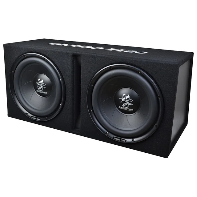 Ground Zero basspakke 2x12", forsterker, kabelsett 