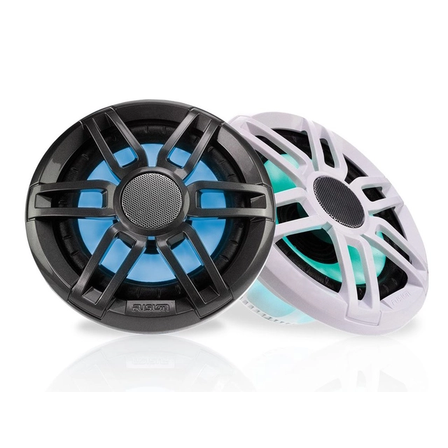 Fusion XS-FL65SPGW høyttalerpar 6.5", vanntett, sort og hvit, RGB LED 