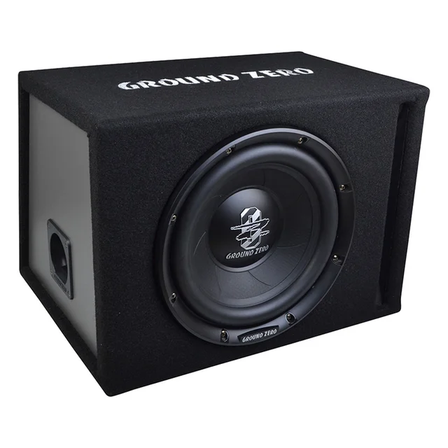 Ground Zero GZIB 25BR basskasse 10" i kasse, 250W RMS, 4 Ohm 