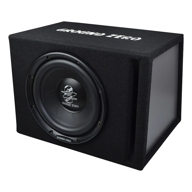 Ground Zero GZIB 25BR basskasse 10" i kasse, 250W RMS, 4 Ohm 