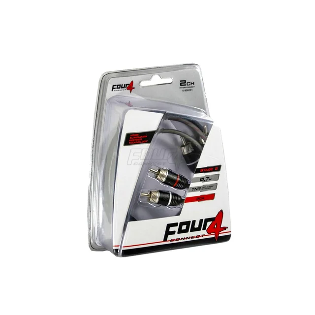 2-kanals RCA signalkabel, 0.7m 0,7 Meter, Trippelskjermet, OFC 