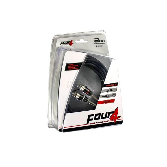 2-kanals RCA signalkabel, 5.5m 5,5 Meter, Trippelskjermet, OFC 