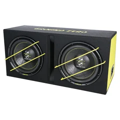 Ground Zero GZIB 2.12SPL basskasse 2x12" i kasse, 2000W SPL, 2 Ohm