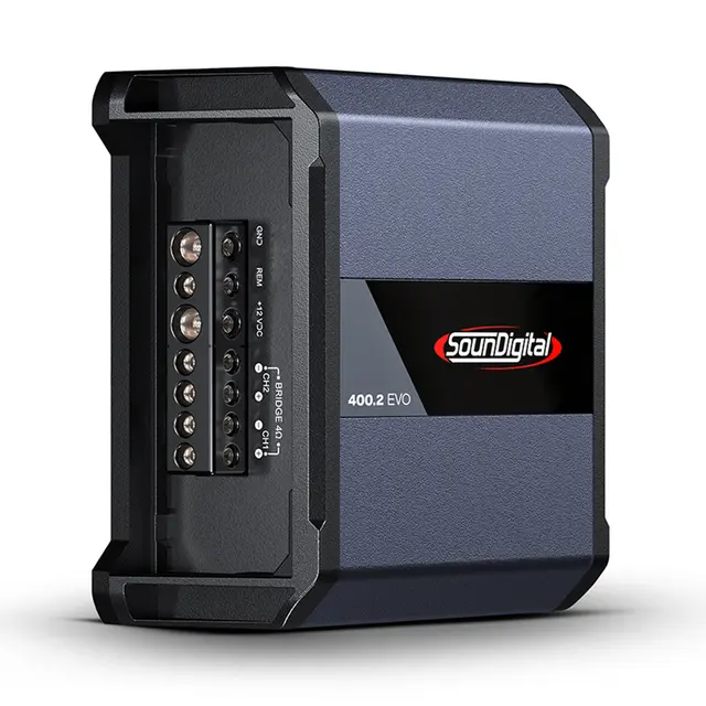 SounDigital SD400.2 EVO4 2 ohm 2x200W, 2Ohm, 2-kanaler 