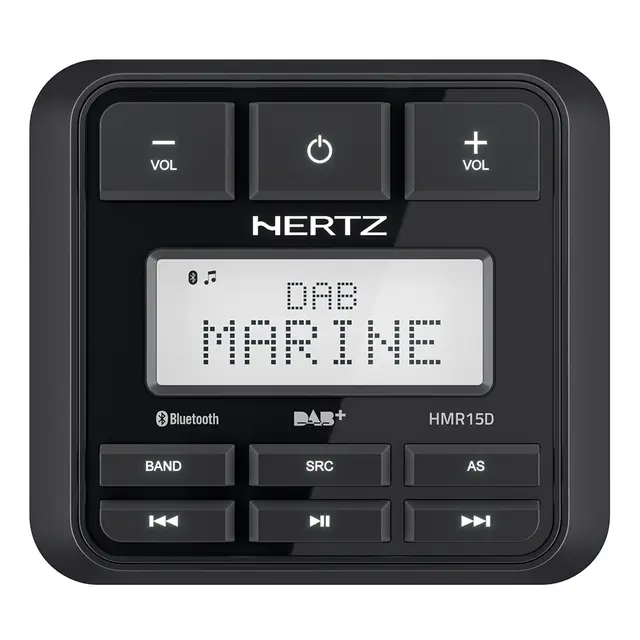Hertz HMR 15 D DAB+ marineradio Vanntett, DAB+, BT, USB, AUX 