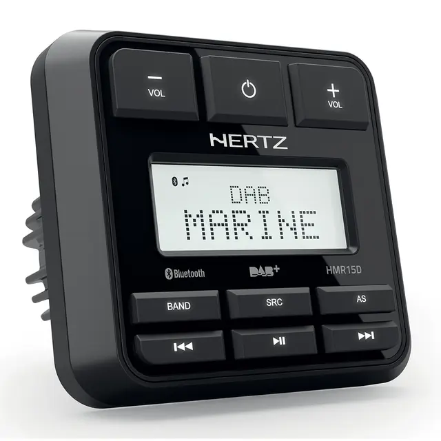Hertz HMR 15 D DAB+ marineradio Vanntett, DAB+, BT, USB, AUX 