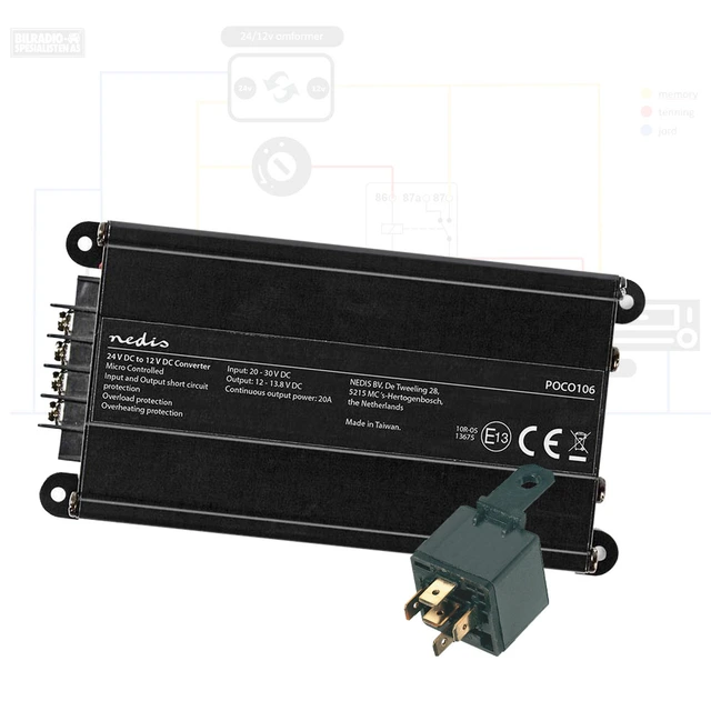 24V til 12V omformer 24V til 12V omformer 