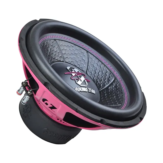 Ground Zero GZIW 12XSPL-D2 12" subwoofer 1000W SPL, 2x2 Ohm, KLIPPEL,Pink edition 