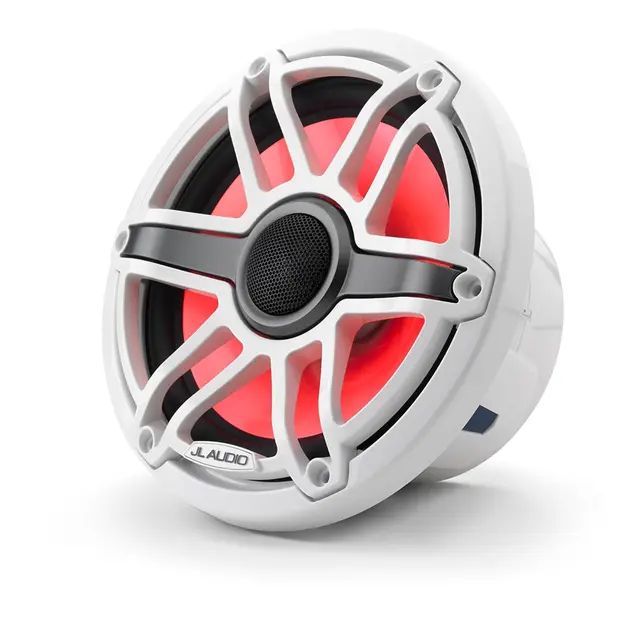 JL Audio M6-770X-S-GwGw-i høyttaler LED 7,7" hvit sportsgrill, LED 