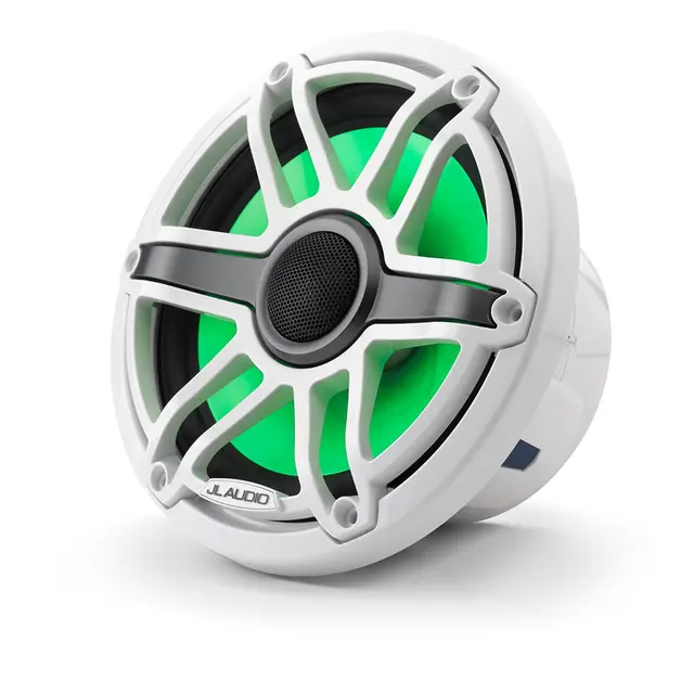 JL Audio M6-770X-S-GwGw-i høyttaler LED 7,7" hvit sportsgrill, LED 
