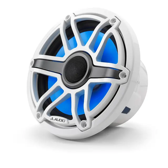 JL Audio M6-770X-S-GwGw-i høyttaler LED 7,7" hvit sportsgrill, LED 