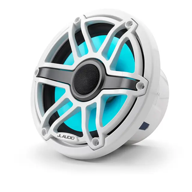 JL Audio M6-770X-S-GwGw-i høyttaler LED 7,7" hvit sportsgrill, LED 