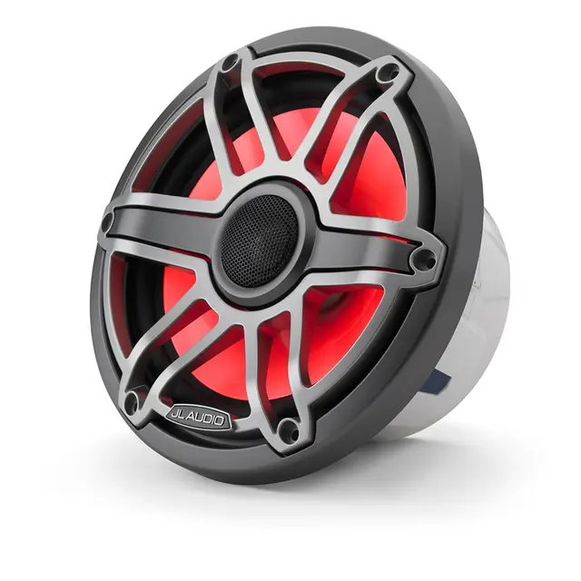 JL Audio M6-770X-S-GmTi-i høyttaler LED 7,7" grå sportsgrill, LED 