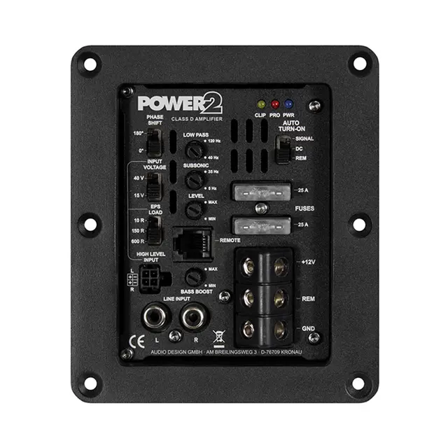 Musway POWER2 monoforsterker Terminalforsterker, 460W RMS i 2 Ohm 