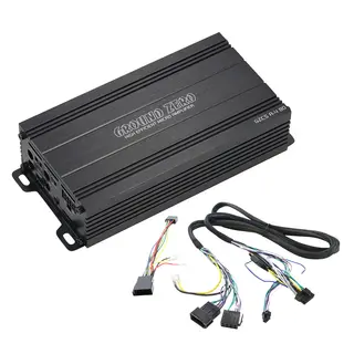 Ground Zero GZCS A-4.80 4-kanals m/ISO 4x80W RMS i 2 Ohm. Klasse D, Iso-kobling