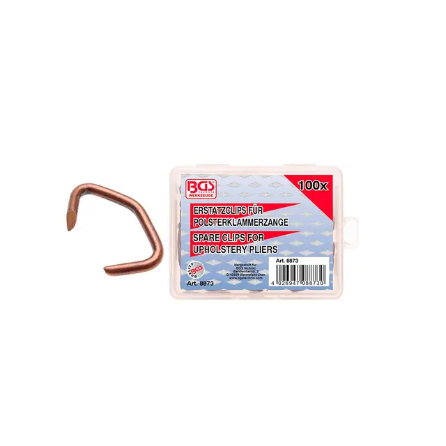 Ampire setetrekk-klips (100pakning) Til opptrekking/montering av setetrekk 