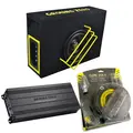 Ground Zero 24V basspakke 6,5" 6,5" sub i kasse, forsterker, kabelsett