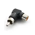 Ampire RCA vinkel, sort, 1 stk 1stk, RCA Vinkel