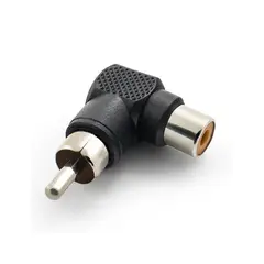 Ampire RCA vinkel, sort, 1 stk 1stk, RCA Vinkel