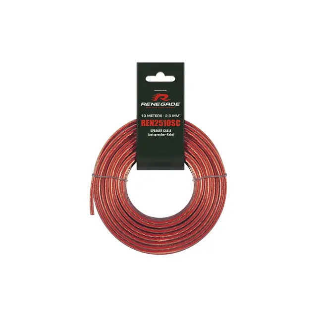 Renegade Høyttalerkabel 2,5mm² 10 meter, 2,5mm² høyttalerkabel 