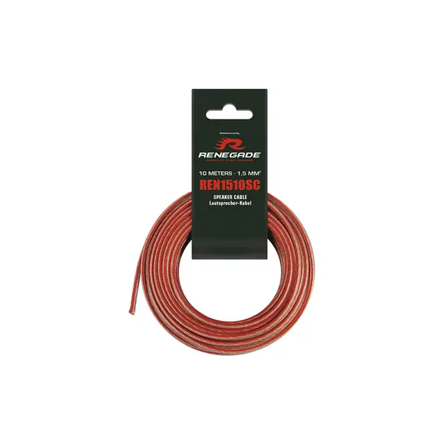 Renegade Høyttalerkabel 1,5mm² 10 meter, 1,5mm² høyttalerkabel 