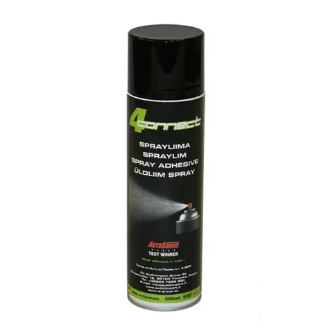 4Connect Spraylim, 500ml Testvinner. For basskasse-teppe