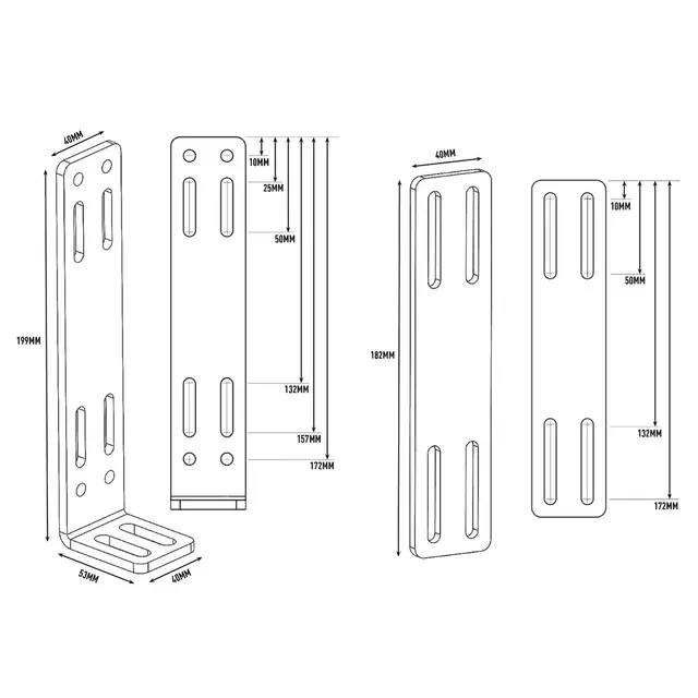 Lazer Kollisjonsbjelke brakett Braketter for ekstralys og LED-bar 