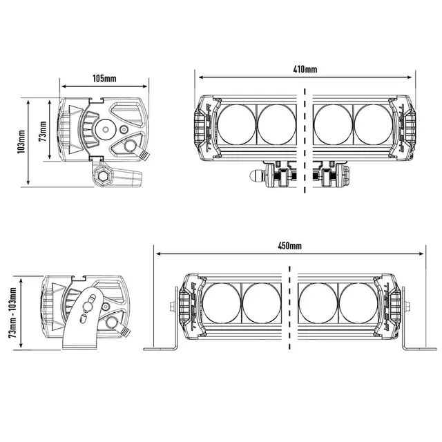 Lazer Triple-R G2 1000 LED fjernlys LED, 9240 lumen, 1225 meter, varsellys 