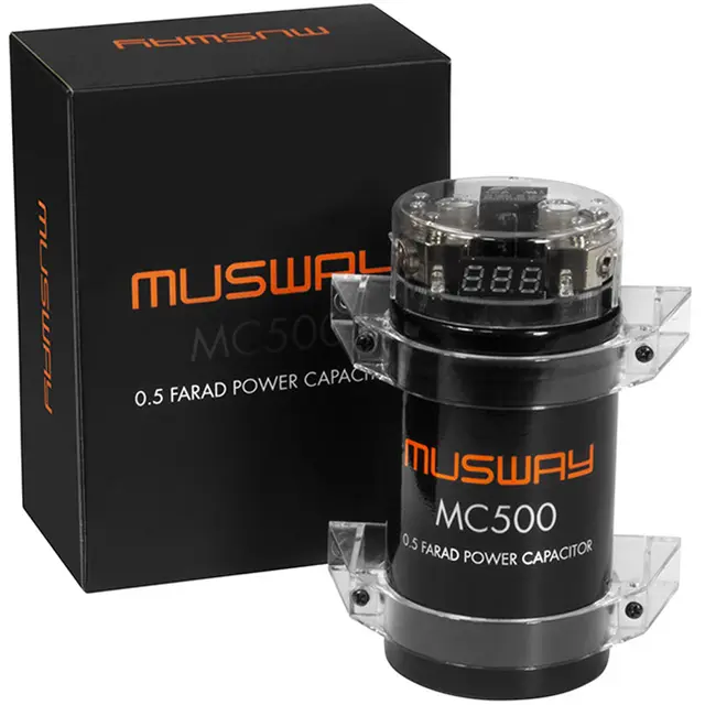 Musway MC500 0,5 Farad kondensator 0,5 Farad kondensator med splittblokk 