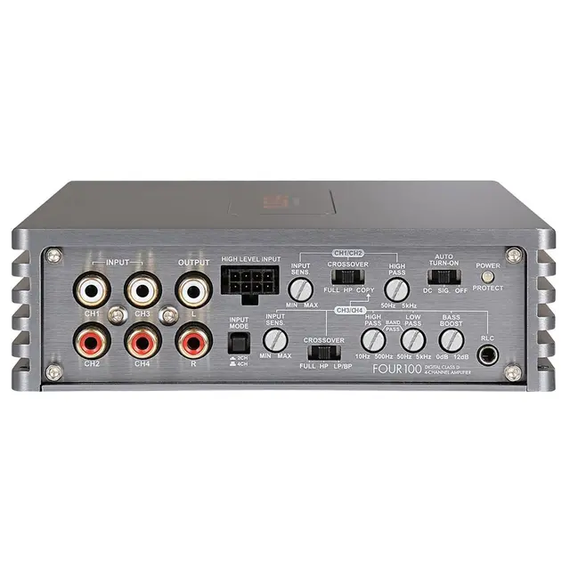 Musway FOUR100 4-kanals forsterker 4x200W RMS i 2 Ohm 