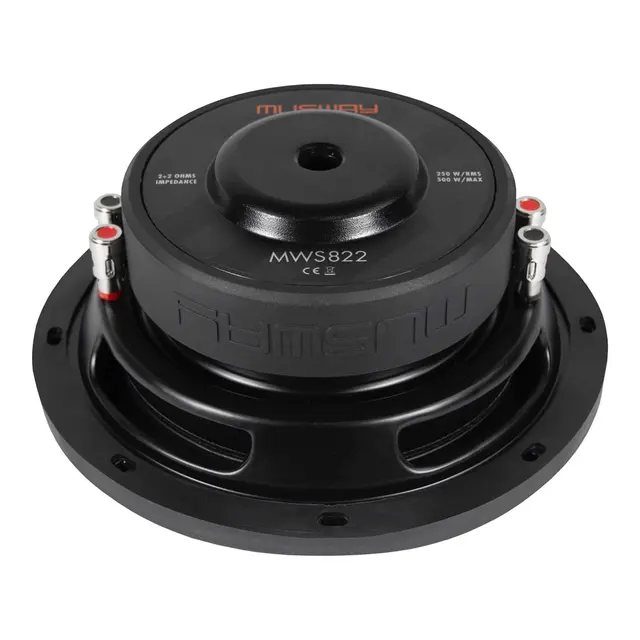 MUSWAY MWS-822 8" subwoofer slim 250W RMS, 2x2 Ohm, slim 