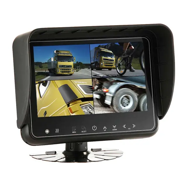 MXN HD7DM 7" Quad 4 kanals monitor Vanntett, 12/24V, opptil 4 kamera 