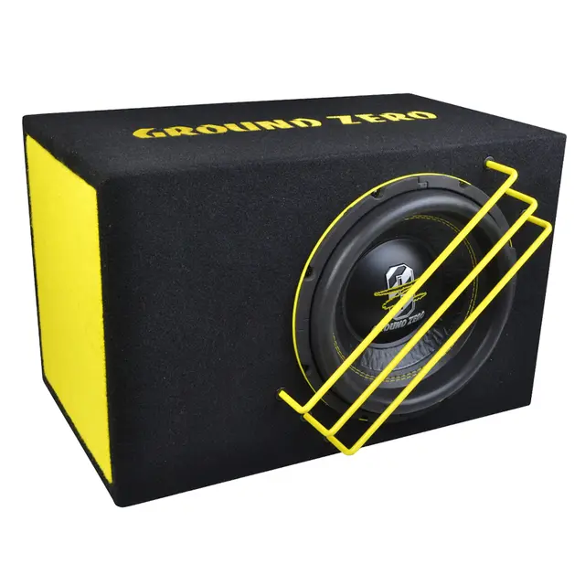 Ground Zero GZRB 25SPL basskasse 10" i kasse, 2x2 Ohm, 1000W SPL 