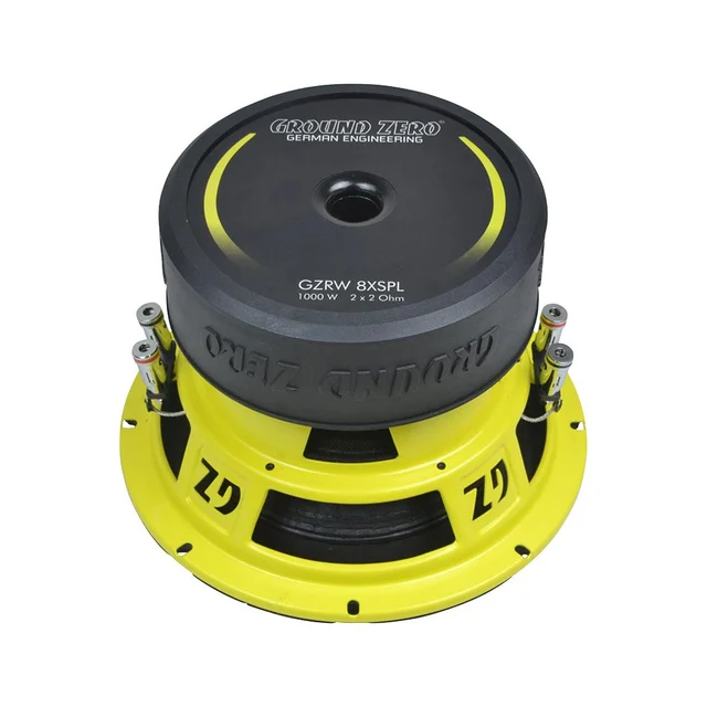 Ground Zero GZRW 8XSPL 8" subwoofer 500W RMS/1000W SPL, 2x2 Ohm, KLIPPEL 