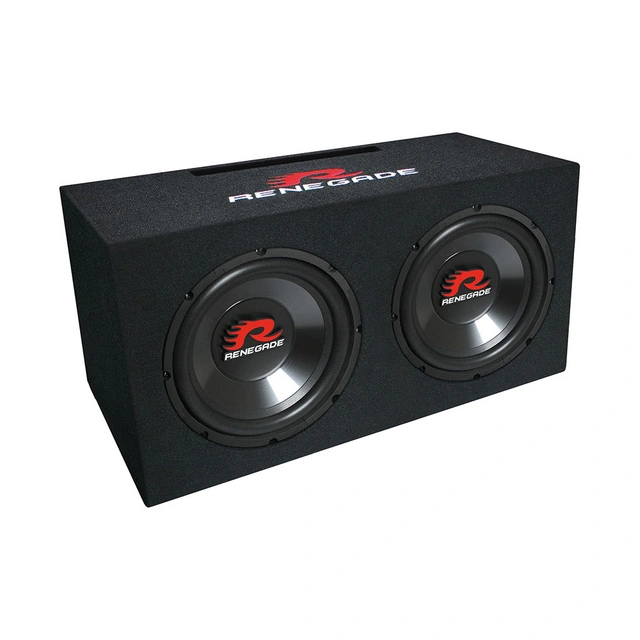 Renegade RXV1002 basskasse 2x10" i kasse, 500W RMS, 4 Ohm 