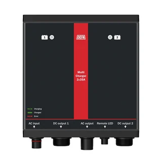 DEFA MultiCharger batterilader 2x35A 2 x 12V / 1 x 24V