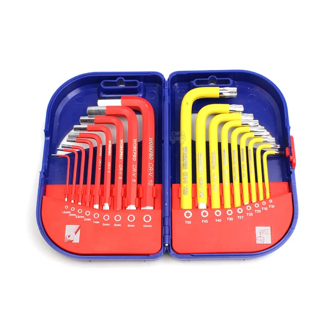 Unbrako / Torx sett 18 deler, kromvanadium-stål 