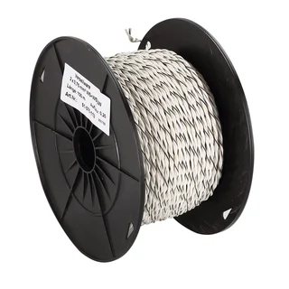 ACV Installasjonskabel, 2x0.75mm2 0,75mm2, Hvit/Hvit-sort, tvunnet