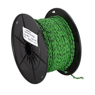 ACV Installasjonskabel, 2x0.75mm2 0,75mm2, Grønn/Grønn-sort, tvunnet