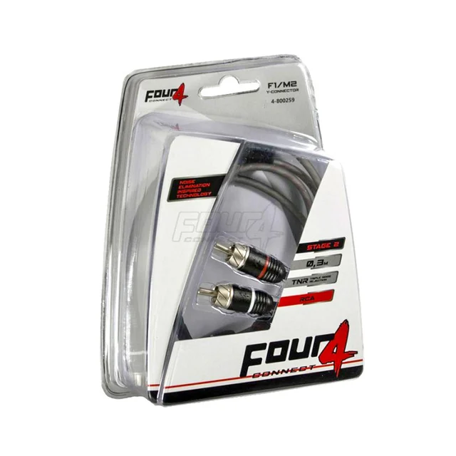 4Connect RCA signalkabel - Y-ledd 2stk, 1 hun->2 han 