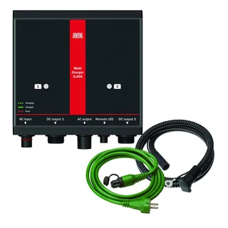 DEFA Ladepakke 2x20A, 24V 2x12V/ 24V, 2x20A batterilader og kabler