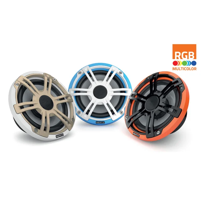 Hertz HEX 6.5 M-W høyttalerpar 6.5", 50W RMS, sportsgrill, LED RGB 