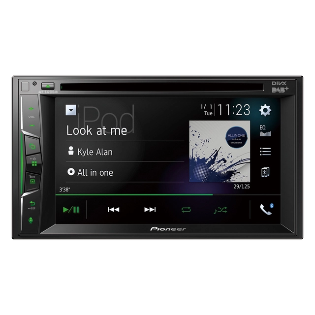 Pioneer AVH-Z3200DAB CD/DVD, Carplay, BT, DAB+, 3 linje ut 
