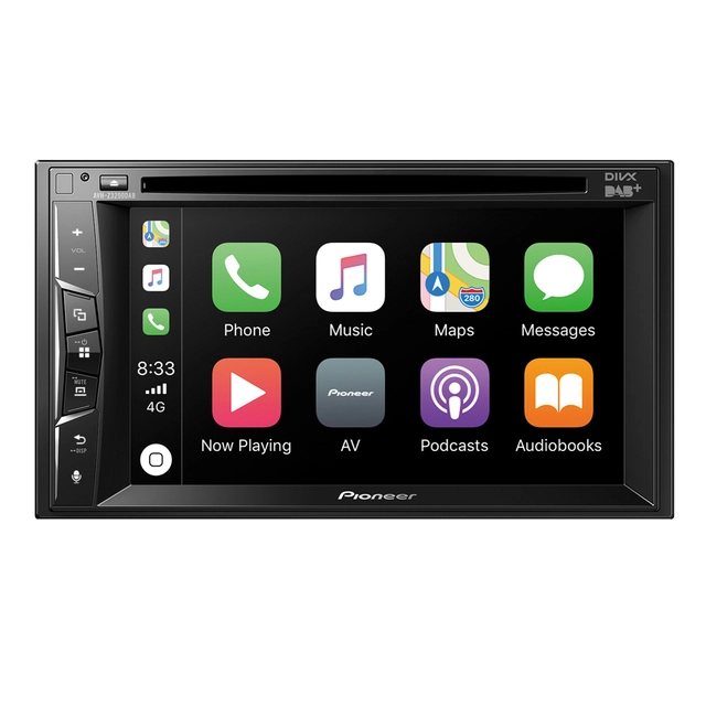 Pioneer AVH-Z3200DAB CD/DVD, Carplay, BT, DAB+, 3 linje ut 
