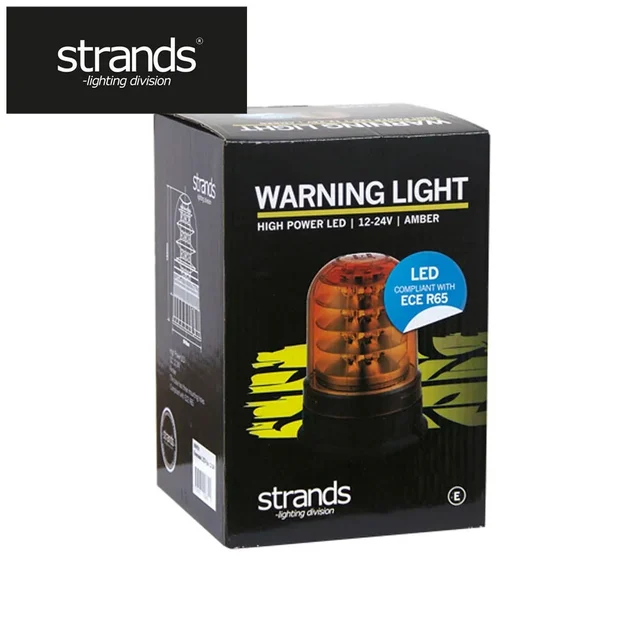 Strands roterende LED varsellys ECE R65 godkjent, 12/24V 