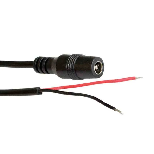 Strømkabel med DC-plugg 60 cm, hun 