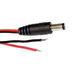 Strømkabel med DC-plugg 1 meter